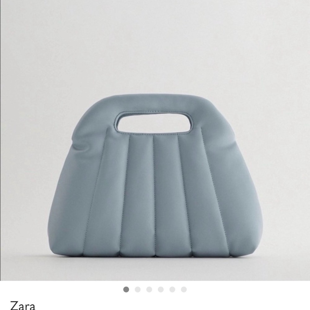 Zara Women's Soft Blue Clutch bag